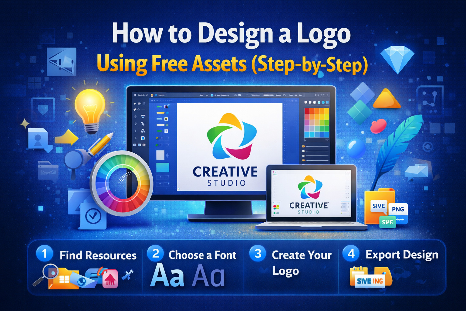 Design a Logo Using Free Assets (Step-by-Step)