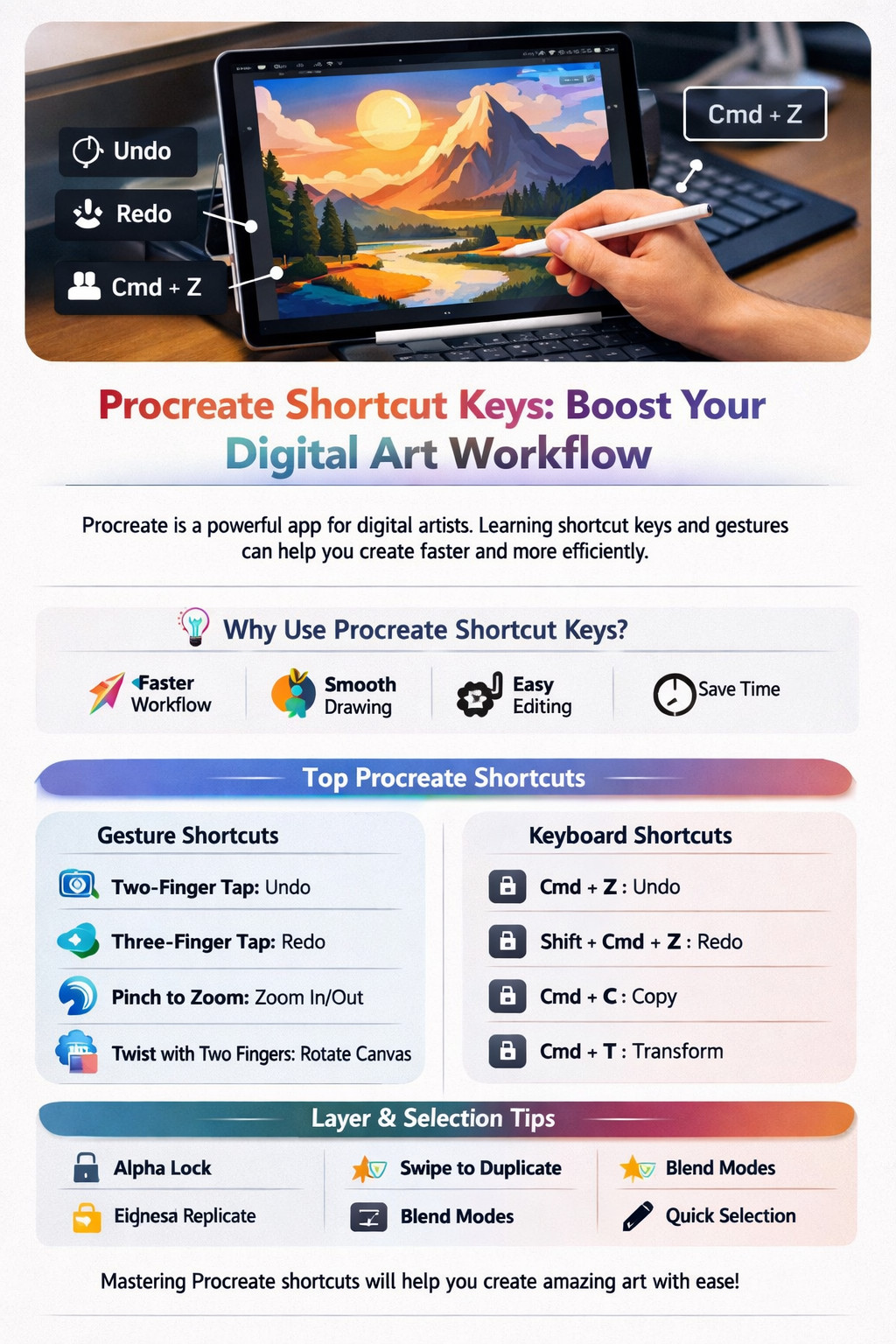 Procreate short cut keys