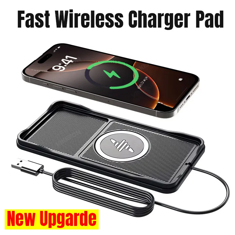 Car Wireless Charger Pad Base USB Cable for iPhone 16 15 14 13 12 Pro Max Samsung Xiaomi Airpods Pro 2 LG Fast Charging Station 8 Car Wireless Charger Pad Base USB Cable for iPhone 16 15 14 13 12 Pro Max Samsung Xiaomi Airpods Pro 2 LG Fast Charging Station