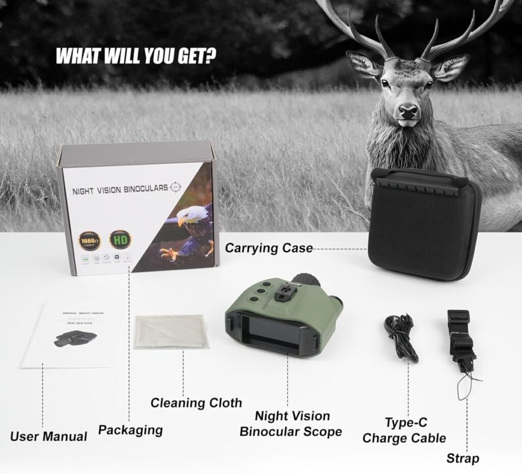 Night Vision Goggles with Rechargeable Battery